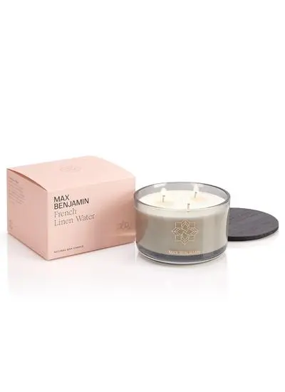 French Linen Water Luxury 3 Wick Candle